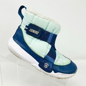 Nike Youth Flex Advance SE PS Winter Snow Boots Blue Pawprints Size 2Y